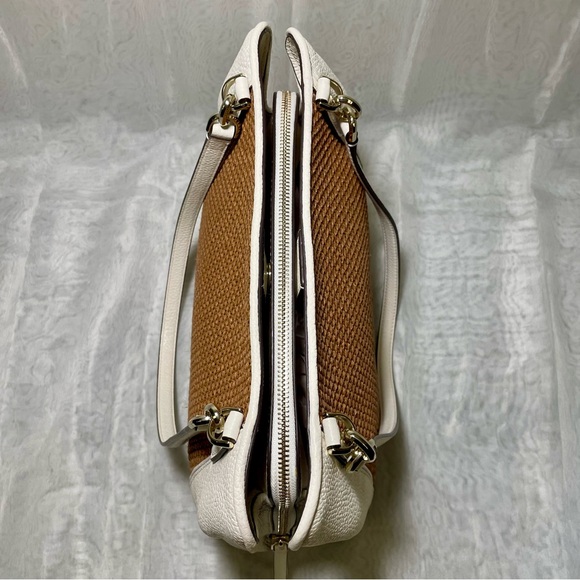 Kate Spade Jackson Straw Triple Compartment Shoulder Bag, EUC - Picture 4 of 16